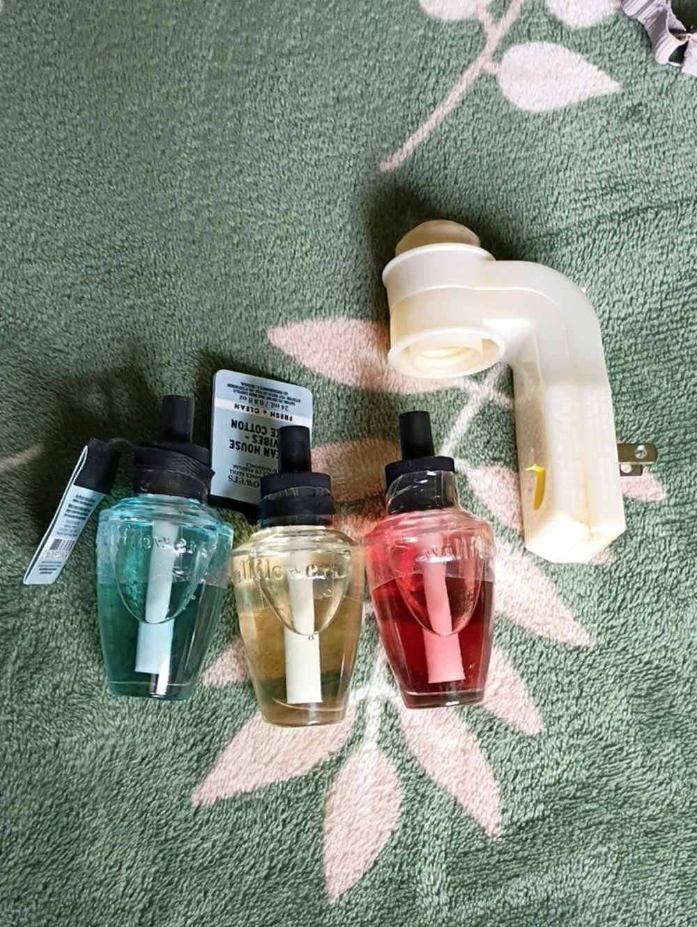 3-Pack Wallflower Fragrance Refills with Plug | Teal, Yellow, Red